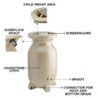 Koolatron RBSS-75 Koolscapes Stone-Look Rain Barrel 75 Gal. (285L) Beige, Eco-Friendly Gardening, Water Conservation