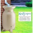 Koolatron RBSS-75 Koolscapes Stone-Look Rain Barrel 75 Gal. (285L) Beige, Eco-Friendly Gardening, Water Conservation