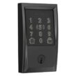 Schlage BE499WB V CEN 622 Century Matte Black Electronic Encode Plus Smart WiFi Deadbolt with Alarm