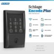 Schlage BE499WB V CEN 622 Century Matte Black Electronic Encode Plus Smart WiFi Deadbolt with Alarm