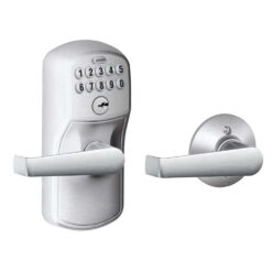 Schlage FE575 PLY 626 ELA Plymouth Satin Chrome Electronic Keypad Door Lock with Elan Door Lever