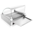 Olde Midway 269 sq. in. Stainless Steel Indoor Grill Hot Dog, Sausage Electric Countertop Cooker Machine with 11-Rollers and Cover