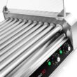 Olde Midway 269 sq. in. Stainless Steel Indoor Grill Hot Dog, Sausage Electric Countertop Cooker Machine with 11-Rollers and Cover