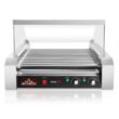 Olde Midway 269 sq. in. Stainless Steel Indoor Grill Hot Dog, Sausage Electric Countertop Cooker Machine with 11-Rollers and Cover