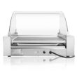 Olde Midway 269 sq. in. Stainless Steel Indoor Grill Hot Dog, Sausage Electric Countertop Cooker Machine with 11-Rollers and Cover