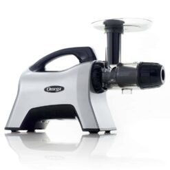 Omega  Horizontal Slow Masticating Nutrition Center Silver Juicer