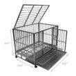 SMITHBUILT CAGE-Y42 Heavy-Duty Metal Dog Cage in Silver - Large 42 in.
