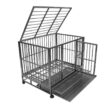 SMITHBUILT CAGE-Y48 Heavy-Duty Metal Dog Cage in Silver - X-Large 48 in.