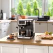 Galanz 2- Cup Stainless Steel Espresso Machine with Steam Wand and Drip Coffee Machine