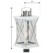 Progress Lighting Barlowe Collection 1-Light Stainless Steel Clear Seeded Glass Farmhouse Outdoor Post Lantern Light Progress Lighting Barlowe Collection 1-Light Stainless Steel Clear Seeded Glass Farmhouse Outdoor Post Lantern Light