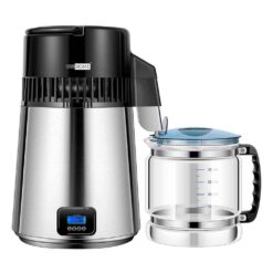 VIVOHOME  16-Cup Brushed 304 Stainless Steel Water Distiller Machine with LCD Screen
