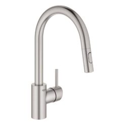 GROHE  Concetto Single-Handle Pull-Out Sprayer Kitchen Faucet 1.75 GPM in Super Steel Infinity