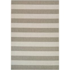 Couristan  Afuera Yacht Club Tan-Ivory 9 ft. x 12 ft. Indoor/Outdoor Area Rug