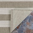Couristan Afuera Yacht Club Tan-Ivory 9 ft. x 12 ft. Indoor/Outdoor Area Rug