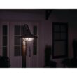 KICHLER Harvest Ridge Hardwired 1-Light Textured Black 4x4 Outdoor Deck Lamp Post Light with Clear Ribbed Glass (1-Pack)
