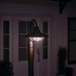 KICHLER Harvest Ridge Hardwired 1-Light Textured Black 4x4 Outdoor Deck Lamp Post Light with Clear Ribbed Glass (1-Pack)