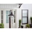 KICHLER Harvest Ridge Hardwired 1-Light Textured Black 4x4 Outdoor Deck Lamp Post Light with Clear Ribbed Glass (1-Pack)