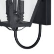 VAXCEL Nottingham 3 Light Black Empire Outdoor Wall Lantern Clear Glass VAXCEL Nottingham 3 Light Black Empire Outdoor Wall Lantern Clear Glass