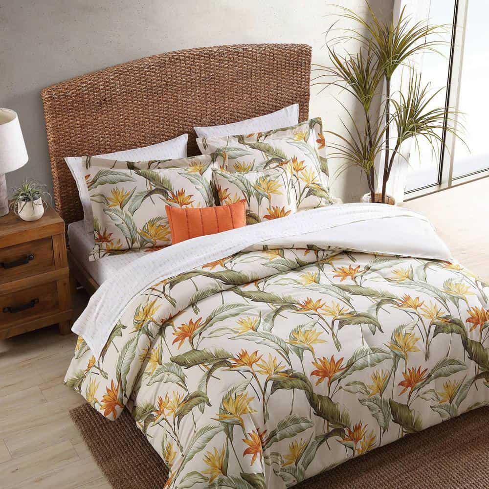 Tommy Bahama Birds Of Paradise 5-Piece Beige Cotton King Bonus Comforter Set Tommy Bahama Birds Of Paradise 5-Piece Beige Cotton King Bonus Comforter Set - Image 2