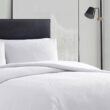 VERA WANG Waffle Pique 3-Piece White Solid Cotton King Comforter Set