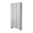 None 72 in. Weathered Taupe Gray Wood 6-shelf Standard Bookcase with Adjustable Shelves