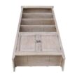 None 72 in. Weathered Taupe Gray Wood 6-shelf Standard Bookcase with Adjustable Shelves