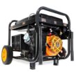 WEN DF1100X 11000W 120V/240V Dual Fuel Transfer-Switch Ready Electric Start Portable Generator with Wheel Kit and CO Shutdown Sensor