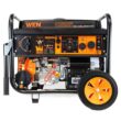 WEN DF1100X 11000W 120V/240V Dual Fuel Transfer-Switch Ready Electric Start Portable Generator with Wheel Kit and CO Shutdown Sensor