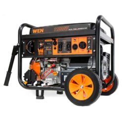 WEN DF1100X 11000W 120V/240V Dual Fuel Transfer-Switch Ready Electric Start Portable Generator with Wheel Kit and CO Shutdown Sensor