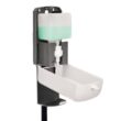Alpine Industries 430-S-S 40 oz. Automatic Liquid Soap and Hand Sanitizer Dispenser in White with Floor Stand