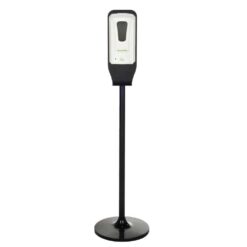 Alpine Industries 430-S-S 40 oz. Automatic Liquid Soap and Hand Sanitizer Dispenser in White with Floor Stand