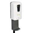 Alpine Industries 430-S-S 40 oz. Automatic Liquid Soap and Hand Sanitizer Dispenser in White with Floor Stand