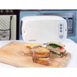 BergHOFF  Seren 3-Slice White Wide Slot Toaster with Crumb Tray