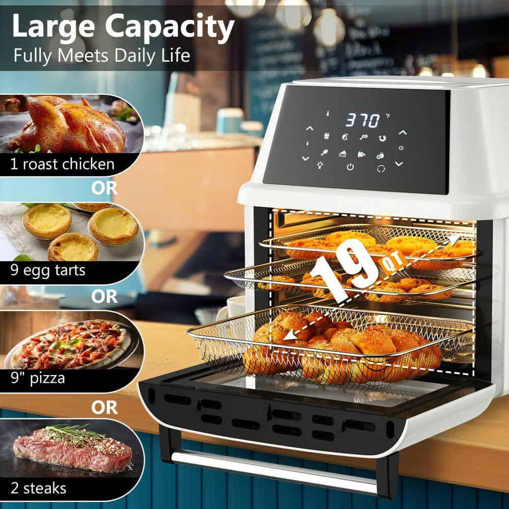 Costway 19 qt. White Air Fryer Oven with Dehydrator Rotisserie Costway 19 qt. White Air Fryer Oven with Dehydrator Rotisserie - Image 7