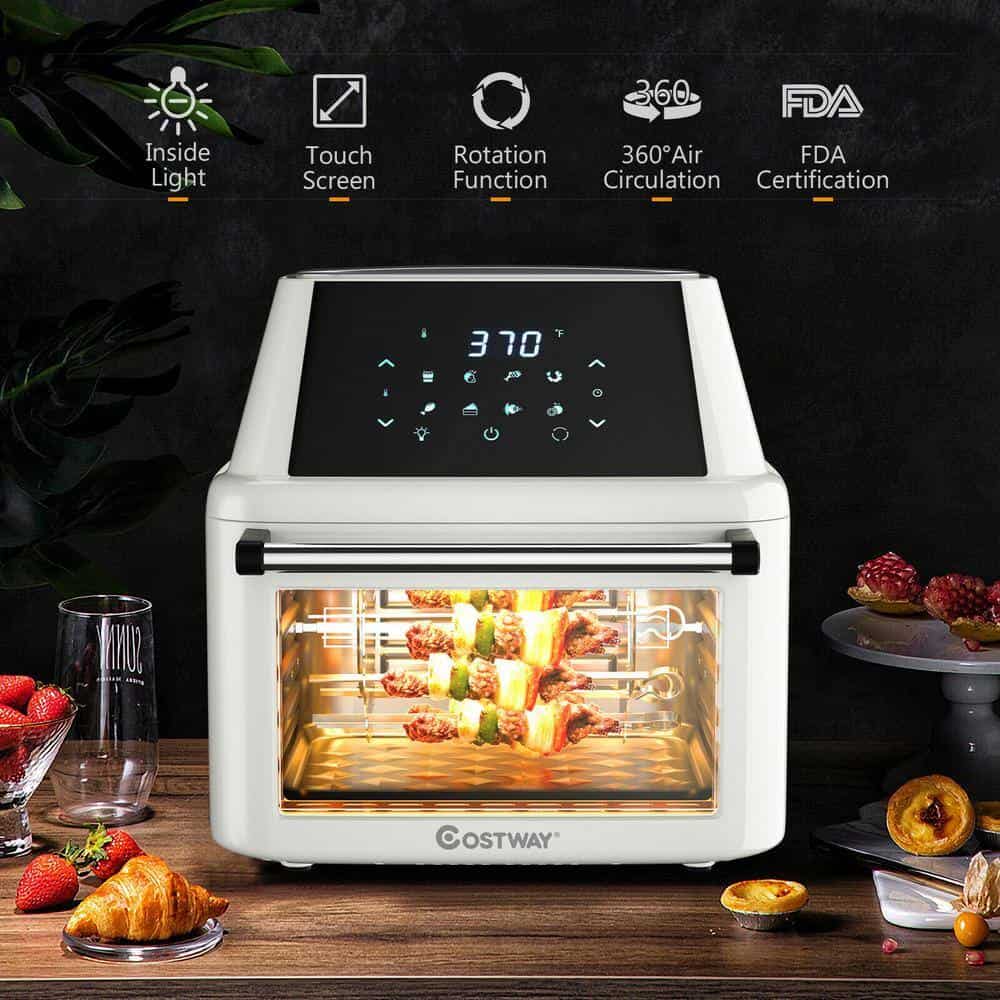 Costway 19 qt. White Air Fryer Oven with Dehydrator Rotisserie Costway 19 qt. White Air Fryer Oven with Dehydrator Rotisserie - Image 10