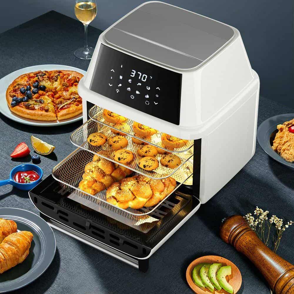 Costway 19 qt. White Air Fryer Oven with Dehydrator Rotisserie Costway 19 qt. White Air Fryer Oven with Dehydrator Rotisserie - Image 2