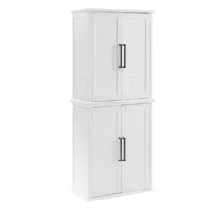 CROSLEY FURNITURE Bartlett White Tall Food Pantry