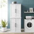 CROSLEY FURNITURE Bartlett White Tall Food Pantry CROSLEY FURNITURE Bartlett White Tall Food Pantry