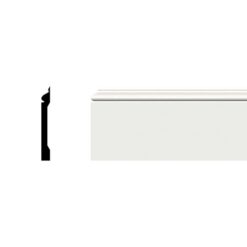 Ekena Millwork WM163EX96SWPV-CASE-12 5 in. x 1/2 in. x 96 in. Speed Base Moulding, PVC (12-Pack)