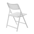 National Public Seating 1421 Oversized 18 in. Premium White Polypropylene Seat, Metal AirFlex Series Folding Chair (Set of 4 Chairs)