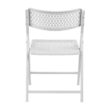 National Public Seating 1421 Oversized 18 in. Premium White Polypropylene Seat, Metal AirFlex Series Folding Chair (Set of 4 Chairs)
