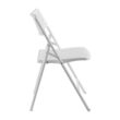 National Public Seating 1421 Oversized 18 in. Premium White Polypropylene Seat, Metal AirFlex Series Folding Chair (Set of 4 Chairs)