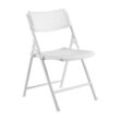 National Public Seating 1421 Oversized 18 in. Premium White Polypropylene Seat, Metal AirFlex Series Folding Chair (Set of 4 Chairs)