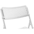 National Public Seating 1421 Oversized 18 in. Premium White Polypropylene Seat, Metal AirFlex Series Folding Chair (Set of 4 Chairs)