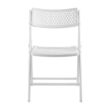 National Public Seating 1421 Oversized 18 in. Premium White Polypropylene Seat, Metal AirFlex Series Folding Chair (Set of 4 Chairs)
