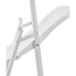 National Public Seating 1421 Oversized 18 in. Premium White Polypropylene Seat, Metal AirFlex Series Folding Chair (Set of 4 Chairs)