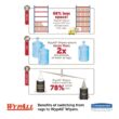 WYPALL KCC41455 X70 Cloths, POP-UP Box, 9-1/10 in. x 16-4/5 in., White, 100/Box, 10 Boxes/Carton