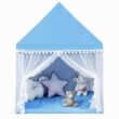 Costway Kids Play Tent Large Playhouse Children Play Castle Fairy Tent Gift w/ Mat Blue Costway Kids Play Tent Large Playhouse Children Play Castle Fairy Tent Gift w/ Mat Blue