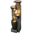 4-Tier Pots Outdoor Water Fountain for Garden - Outdoor Water Fountain for Yard, Floor Patio, Backyard and Home Art Decor
