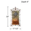 John Timberland Rustic Outdoor Wall Water Fountain with Light LED 33" High Medallion for Yard Garden Patio Deck Home Hallway